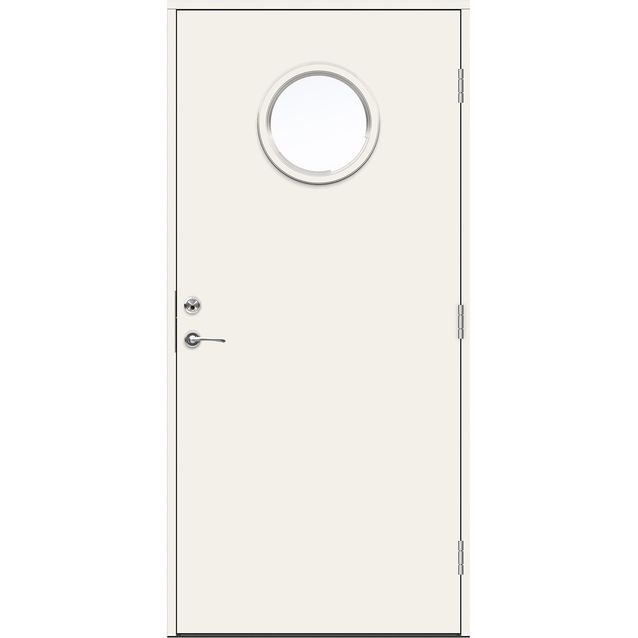 Ulko-ovi Swedoor Advance Molde, maalattu valkoinen NCS S 0502-Y, valkoinen karmi 105mm