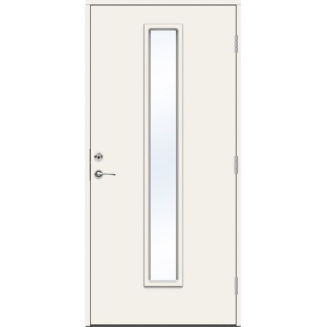 Ulko-ovi Swedoor Advance Narvik, maalattu valkoinen NCS S 0502-Y, valkoinen karmi 105mm