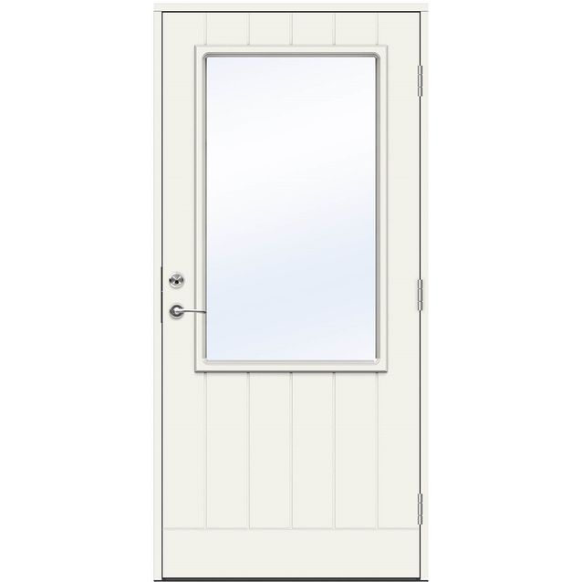 Terassiovi Swedoor Vision Lyra W14, maalattu valkoinen NCS S 0502-Y, valkoinen karmi 105mm