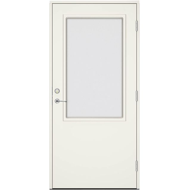 Terassiovi Swedoor Vision Alba W14, maalattu valkoinen NCS S 0502-Y, valkoinen karmi 105mm