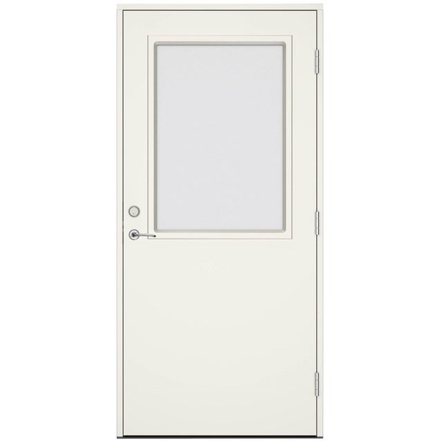 Terassiovi Swedoor Vision Aurora W12, maalattu valkoinen NCS S 0502-Y, valkoinen karmi 105mm
