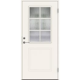Ulko-ovi Swedoor Clever P-400, 9-10x21, maalattu valkoinen NCS S 0502-Y, karmi 105mm