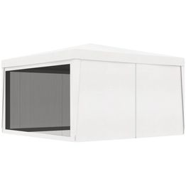 Juhlateltta 4 verkkosivuseinää 4x4 m valkoinen