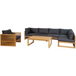 Setti Home4You SERENITY Kulmasohva 2+2+1, pöytä ja nojatuoli