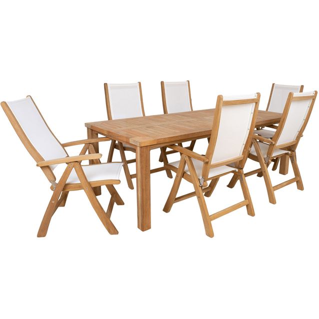 Dining set BALI table, 6 foldable chairs