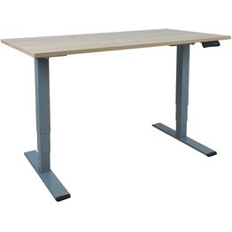 Työpöytä Home4You ERGO OPTIMAL 2-moottorilla 140x70 cm, hikkoripuu, ruskea