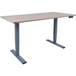 Työpöytä Home4You ERGO OPTIMAL 2-moottorilla 160x80 cm, hikkoripuu, ruskea