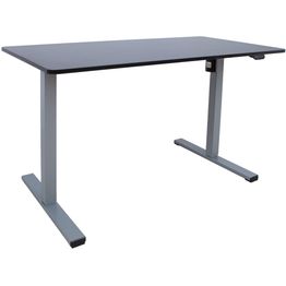 Työpöytä Home4You ERGO OPTIMAL 1-moottorilla 120x60 cm, musta/hopeanharmaa