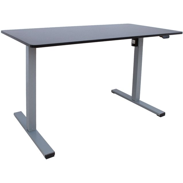 Desk ERGO OPTIMAL with 1 motor 120x60xH71-116cm, black/silver grey