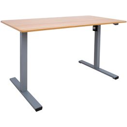 Työpöytä Home4You ERGO OPTIMAL 1-moottorilla 120x60 cm, hikkoripuu, ruskea