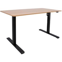Työpöytä Home4You ERGO OPTIMAL 1-moottorilla 120x60 cm, tammi, musta runko