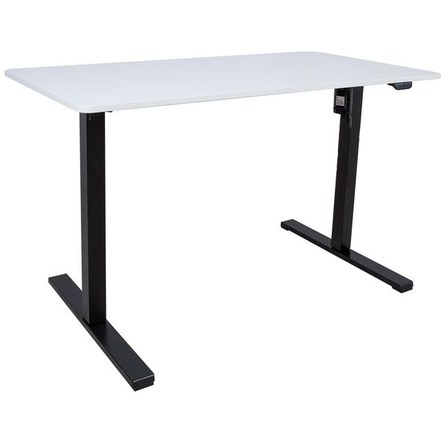 Desk ERGO OPTIMAL with 1 motor 120x60xH71-116cm, white/black