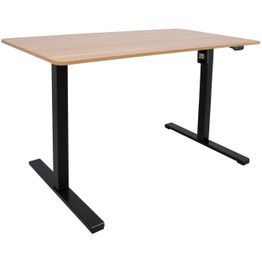 Työpöytä Home4You ERGO OPTIMAL 1-moottorilla 140x70 cm, hikkoripuu, ruskea