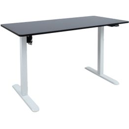 Työpöytä Home4You ERGO LIGHT 1 moottorilla 120x60xK73-118 cm, musta/valkoinen