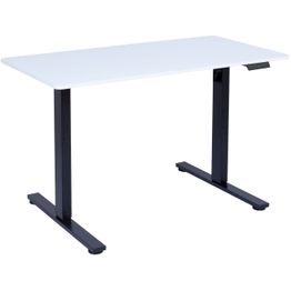 Työpöytä Home4You ERGO FIT 1 moottorilla 120x60xK71,5-116 cm, valkoinen/musta