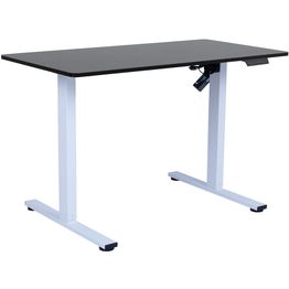 Työpöytä Home4You ERGO FIT 1 moottorilla 120x60xK71,5-116 cm, musta/valkoinen
