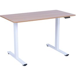 Työpöytä Home4You ERGO FIT 1 moottorilla 120x60xK71,5-116 cm, tammi/valkoinen