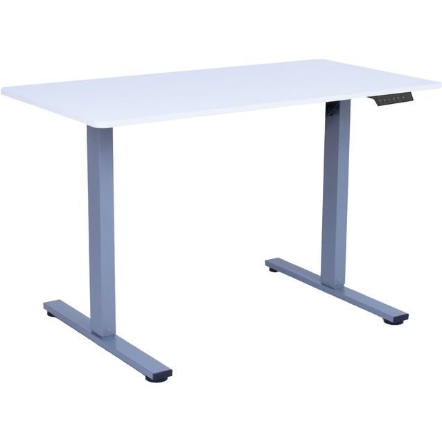 Desk ERGO FIT with 1 motor 120x60xH71,5-116cm, white/silver grey