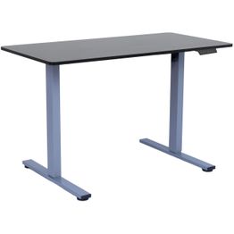 Työpöytä Home4You ERGO FIT 1 moottorilla 120x60xK71,5-116 cm, musta/hopeanharmaa
