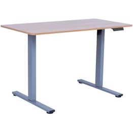 Työpöytä Home4You ERGO FIT 1 moottorilla 120x60xK71,5-116 cm, tammi/hopeanharmaa