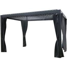 Paviljonki Home4You MIRADOR-111 3x3 m verhoilla, tummanharmaa