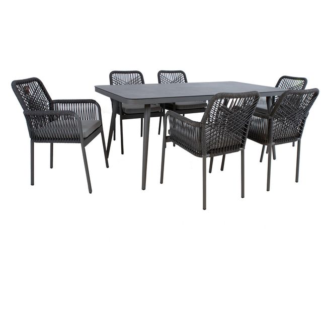 Garden furniture set HELA table and 6 chairs
