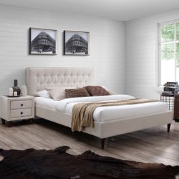 Sänky Home4You EMILIA 180x200 cm, patja HARMONY TOP, beige