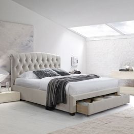 Sänky Home4You NATALIA 160x200 cm, patja HARMONY DUO, beige