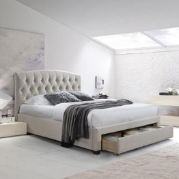 Sänky Home4You NATALIA patjalla HARMONY DUO SEASON 160x200 cm, beige
