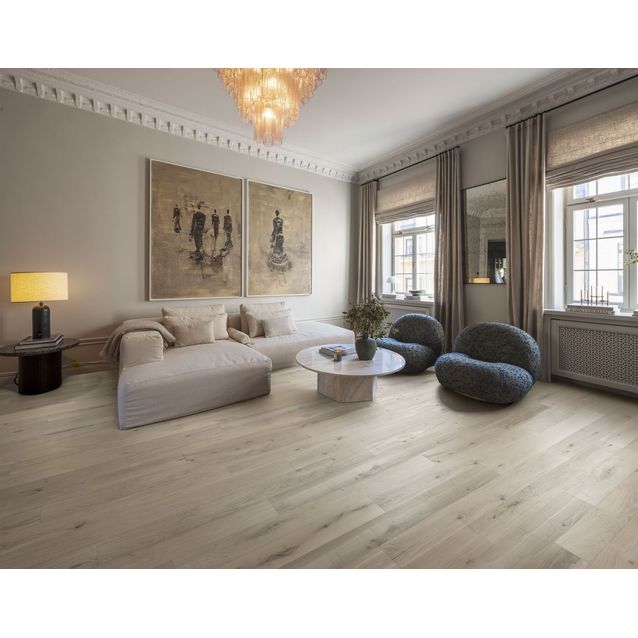 Parketti Kährs Beyond Retro Tammi Loft White 1S ultramattalakattu harjattu