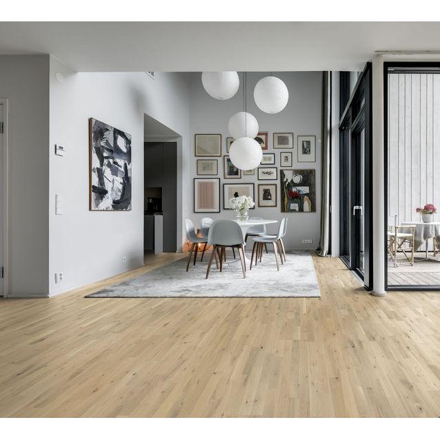 Parketti Kährs Beyond Retro Tammi Frosted Oat 3S ultramattalakattu harjattu