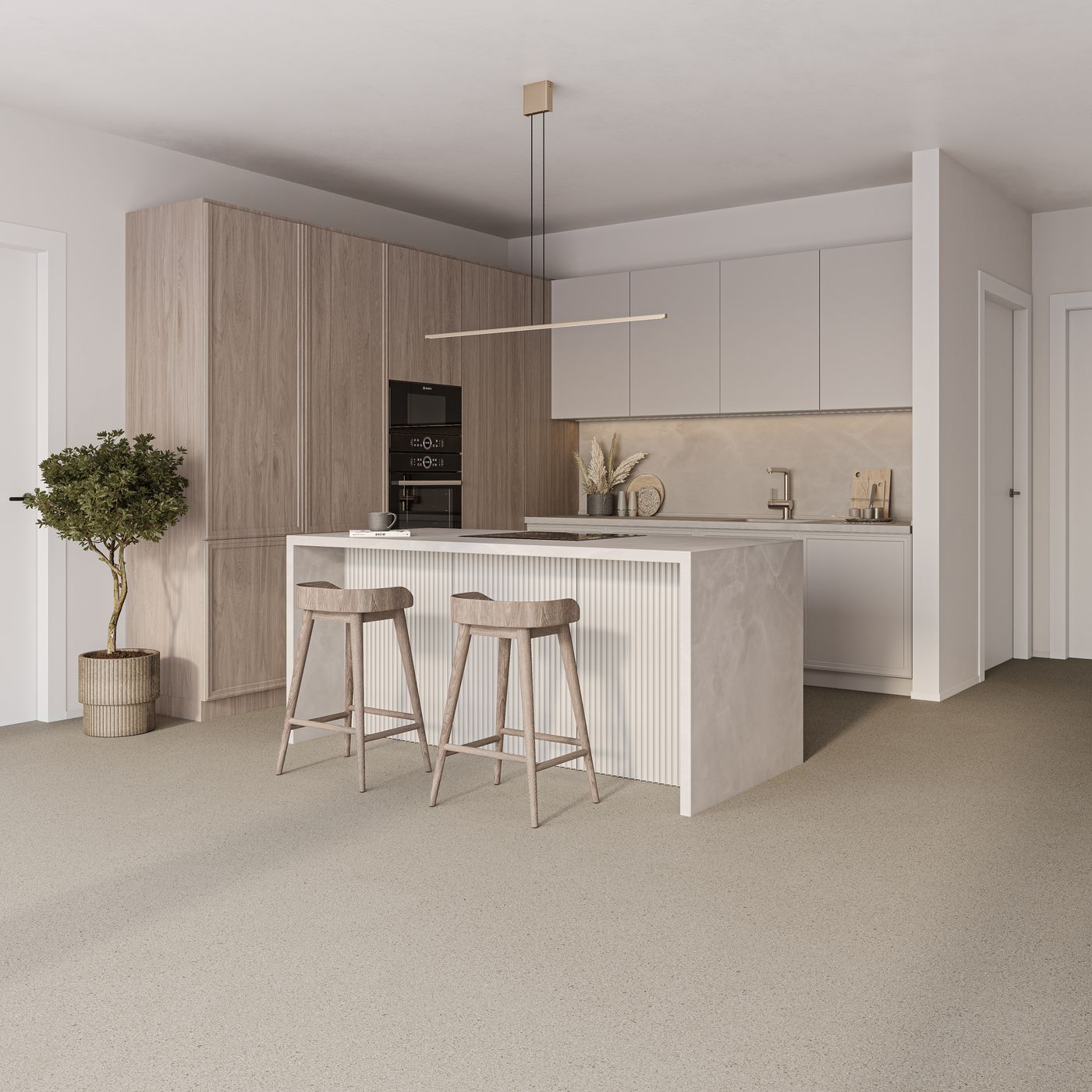 Korkkilattia Karitma Cork Prime, 305x915x10.5mm, Gray