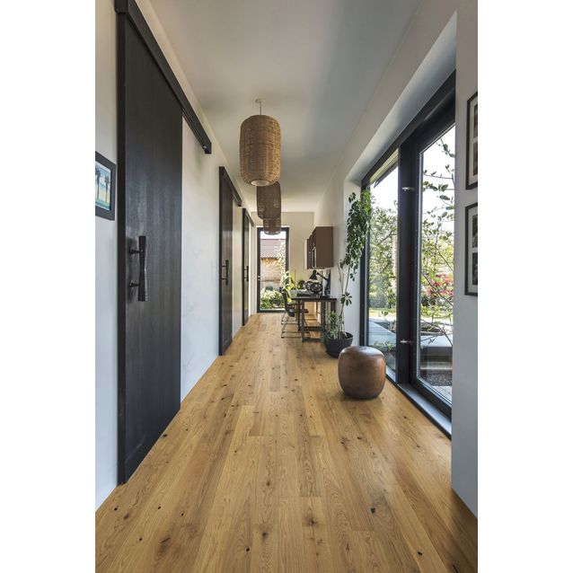 Parketti Kährs Canvas Tammi Etch, 1-sauvainen, mattalakattu, harjattu