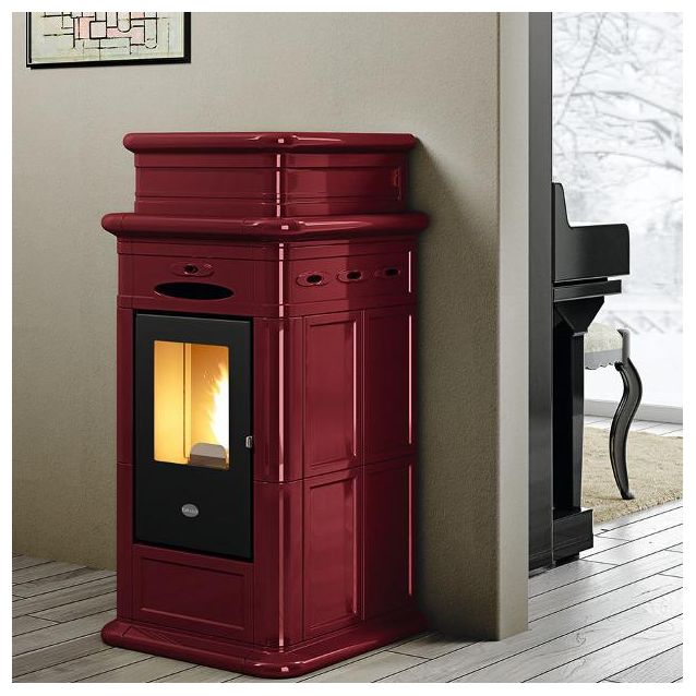 Pellettitakka Eva Calòr Erminy 9 kW punainen