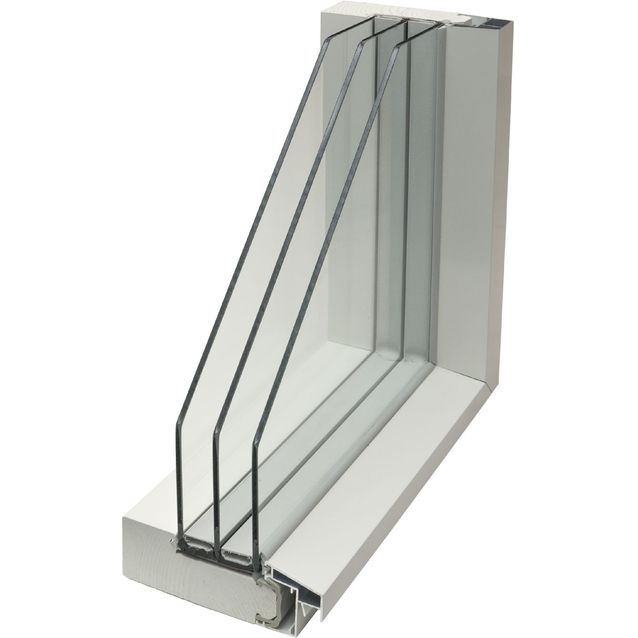 Kiinteä ikkuna Kaski MEKA, 3-lasinen thermorakenne, A-malli, turvalasi sisäpuoli