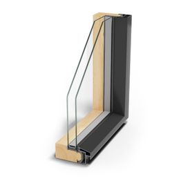 Kiinteä mökki-ikkuna Kaski, 2-lasinen, A-malli, karmi 96 mm