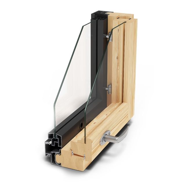 Mökki-ikkuna Kaski MSA, 2-lasinen, A-malli, karmi 96 mm