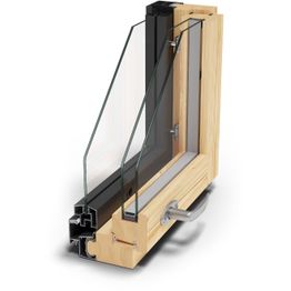 Saunan ikkuna Kaski MSEA 2+1 lasinen thermorakenne, A-malli