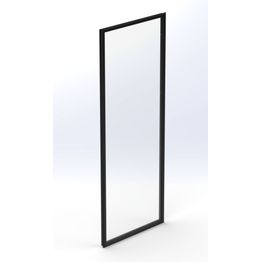 Terassilasi Keraplast P23 kiinteä 1-os., musta, kirkas lasi, mittatilaus