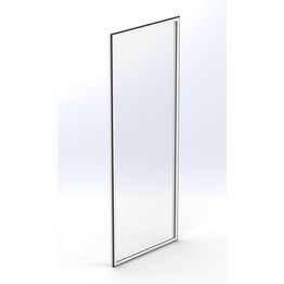 Terassilasi Keraplast P23 kiinteä 1-os., valkoinen, kirkas lasi, mittatilaus