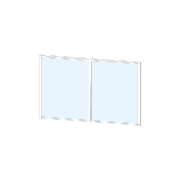Terassin liukulasi-ikkuna Keraplast 2-os. 1100x1944 mm kirkas/valkoinen