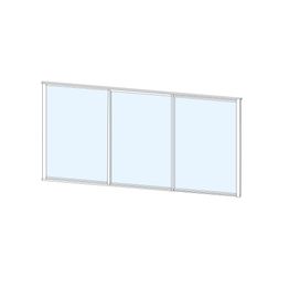 Terassin liukulasi-ikkuna Keraplast 3-os. 1100x2870 mm kirkas/valkoinen