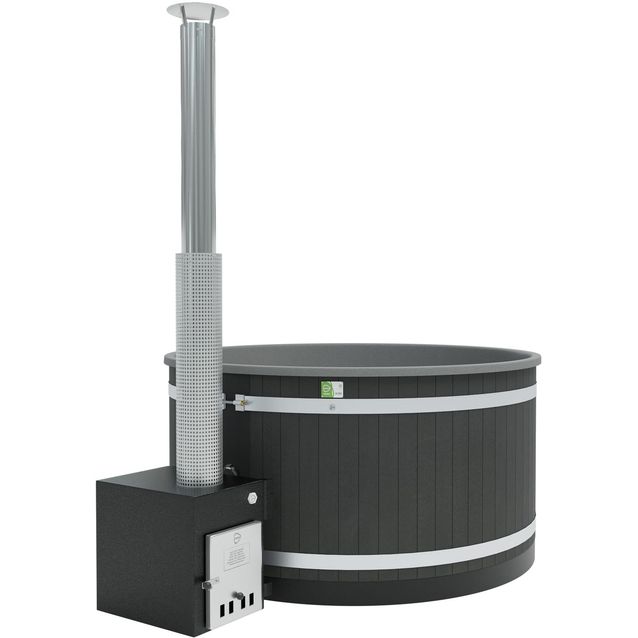 Kylpytynnyri Kirami Comfort Family L Cube, 6-8 hlöä, EP NightBlack/LightGray