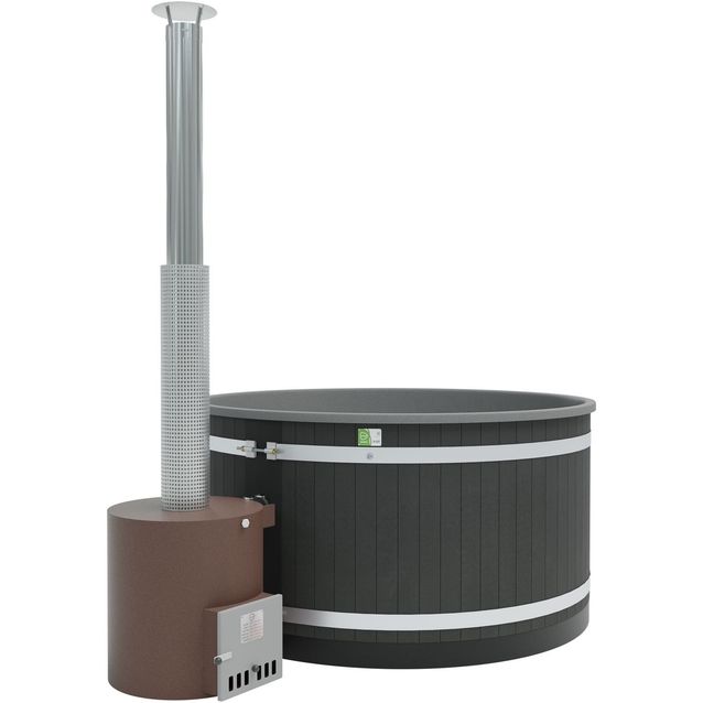 Kylpytynnyri Kirami Comfort Family L Tube, 6-8 hlöä, EP NightBlack/LightGray