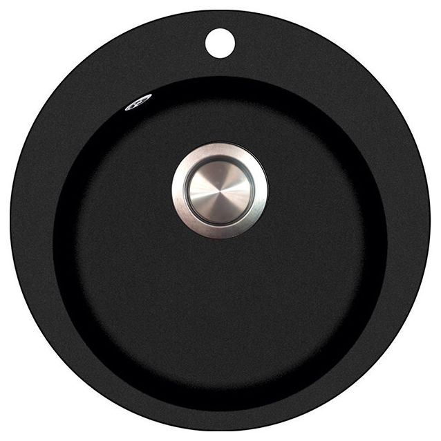 Keittiöallas Kiwi SR100W, Ø505mm, kvartsikomposiitti, musta