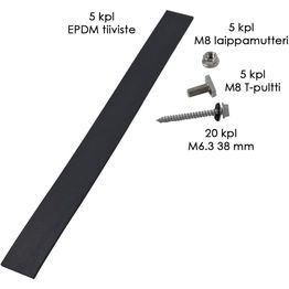 Asennussarja aaltopeltikattokiinnikkeelle Kontio Solar Strong