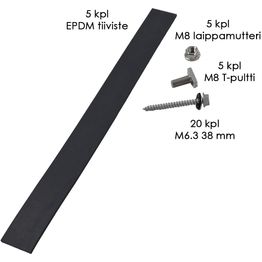 Seinäkiinnikkeen asennussarja, 5 kpl Kontio Solar Strong