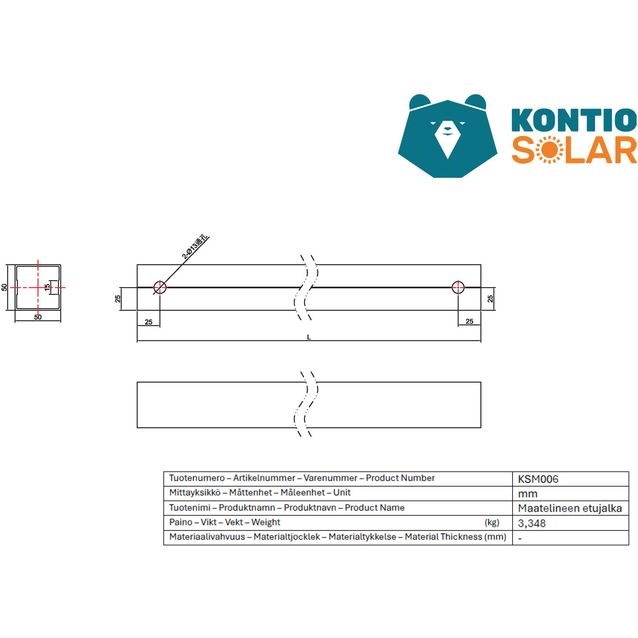 Kontio Solar Strong maatelineen etujalka pääkuva