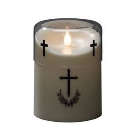 Hautakynttilä Konstsmide, IP44, 3D, paristokäyttöinen, 14.8cm, eri värejä