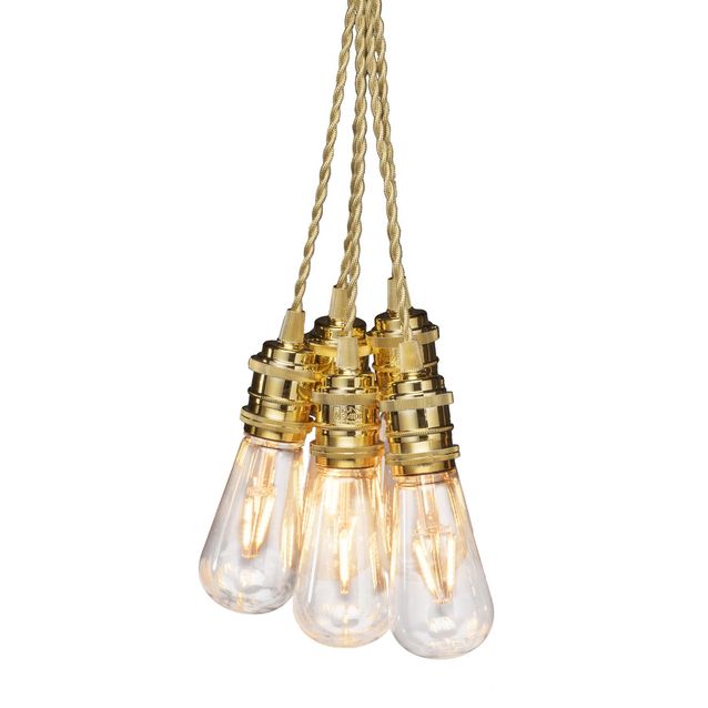 Juhlavalosarja Konstsmide, IP20, 8 x LED, kulta/amber, tekstiilikaapeli, himmennin